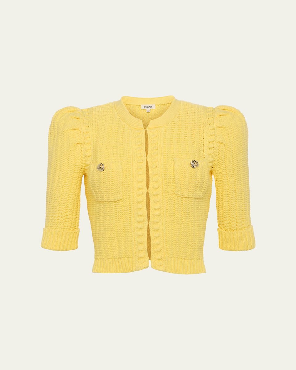 Delilah Cropped Textured Cardigan